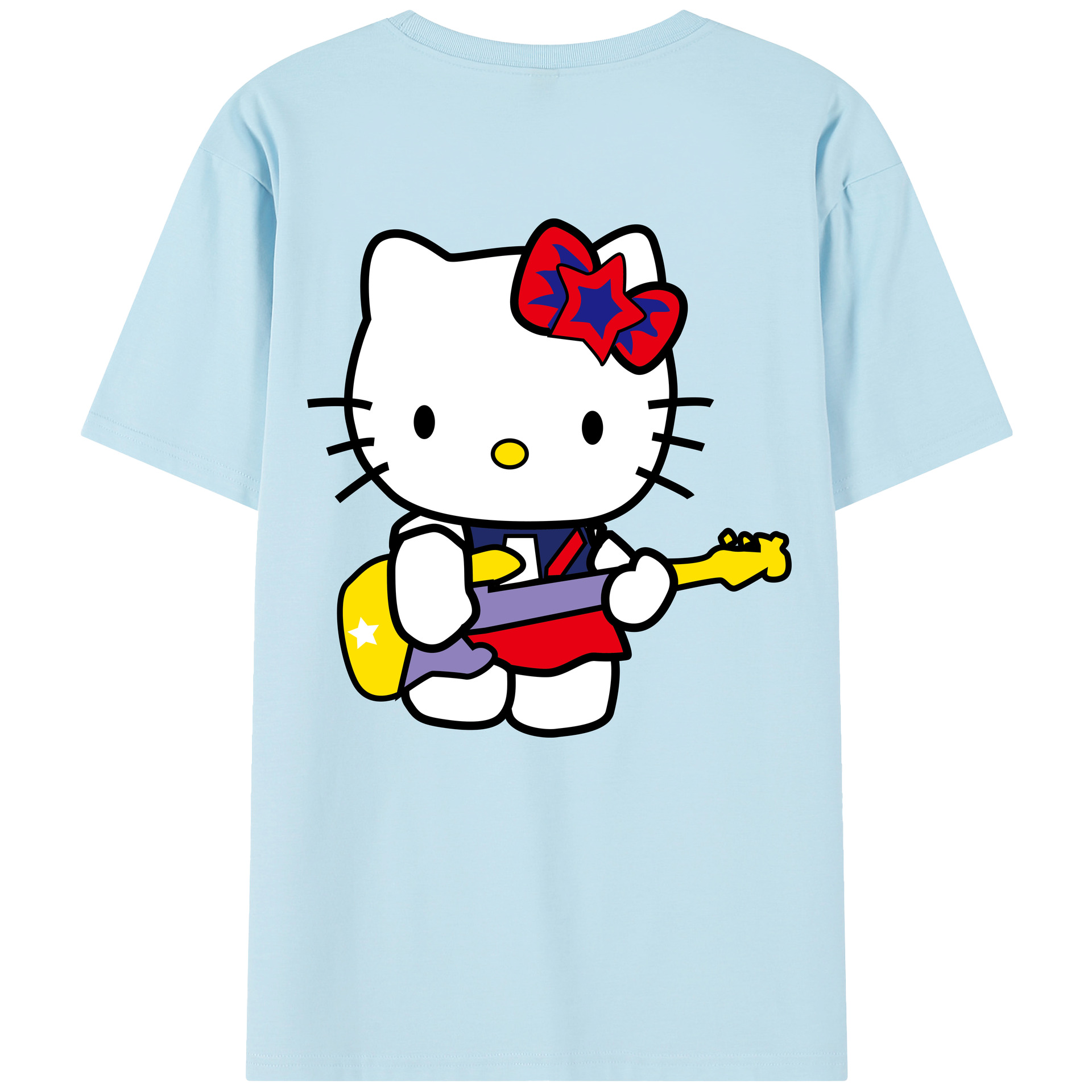 （画像用） Hello Kitty ハローキティ 綿100％半袖Tシャツ（背面プリント）